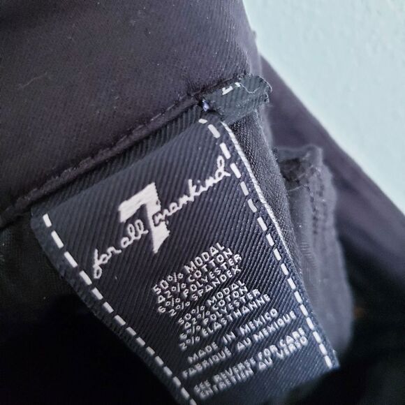 7 For All Mankind Black Distressed Jeans - Picture 7 of 9